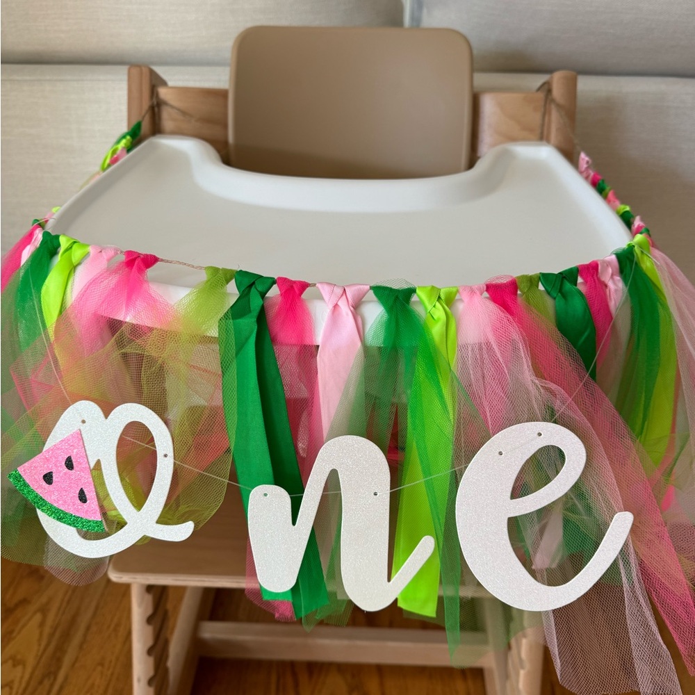 “One in a Melon” themed first birthday decor